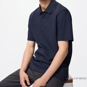 Uniqlo AIRism Cotton Pique Polo Shirt - ALL THREE